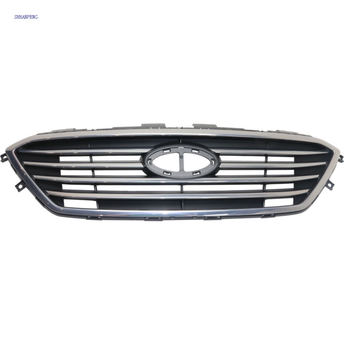 Grille Grill Front CHROME MOULDING With Black Insert For Hyundai